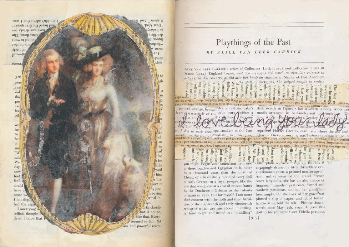 A Mod Podge Image transfer visual journal page.