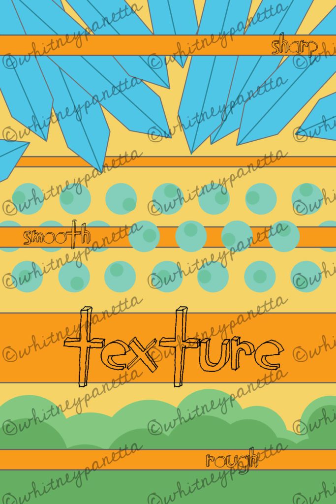 Texture elements of art poster