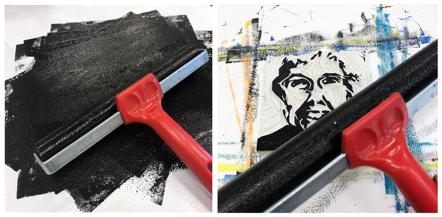 An introduction to relief printmaking that covers the basics of using linoleum to make a portrait print. This assignment is turned into a mixed media project by incorporating Prisma colored pencils to fill in the skin tone of the portrait. This is one post in an art education blog hop. Visit and check out more!