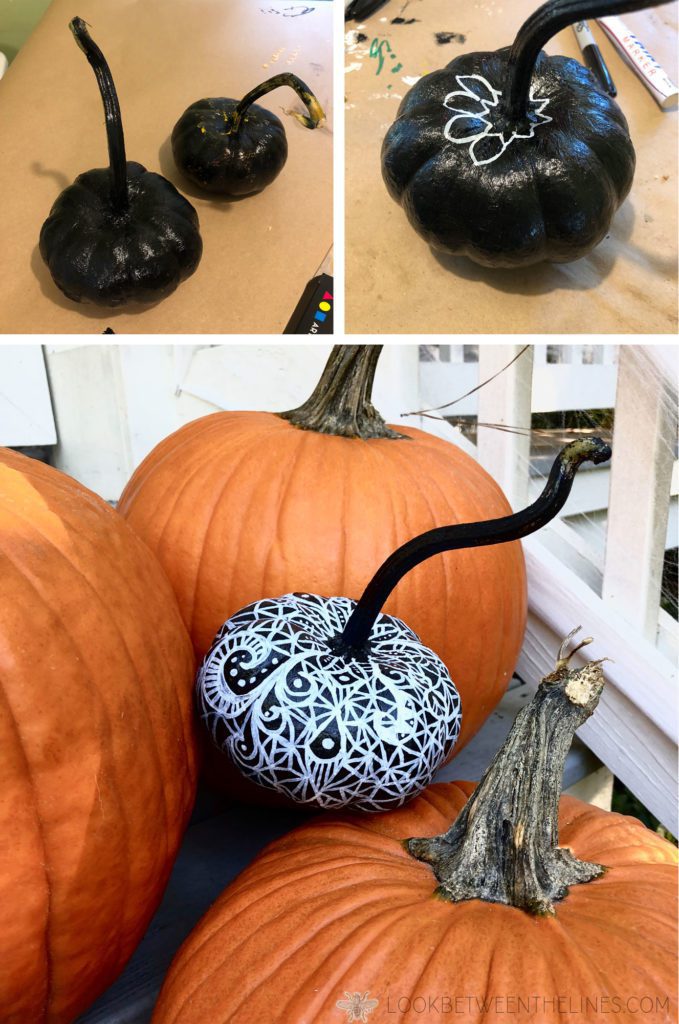 Painted Pumpkins Tutorial - Look between the lines