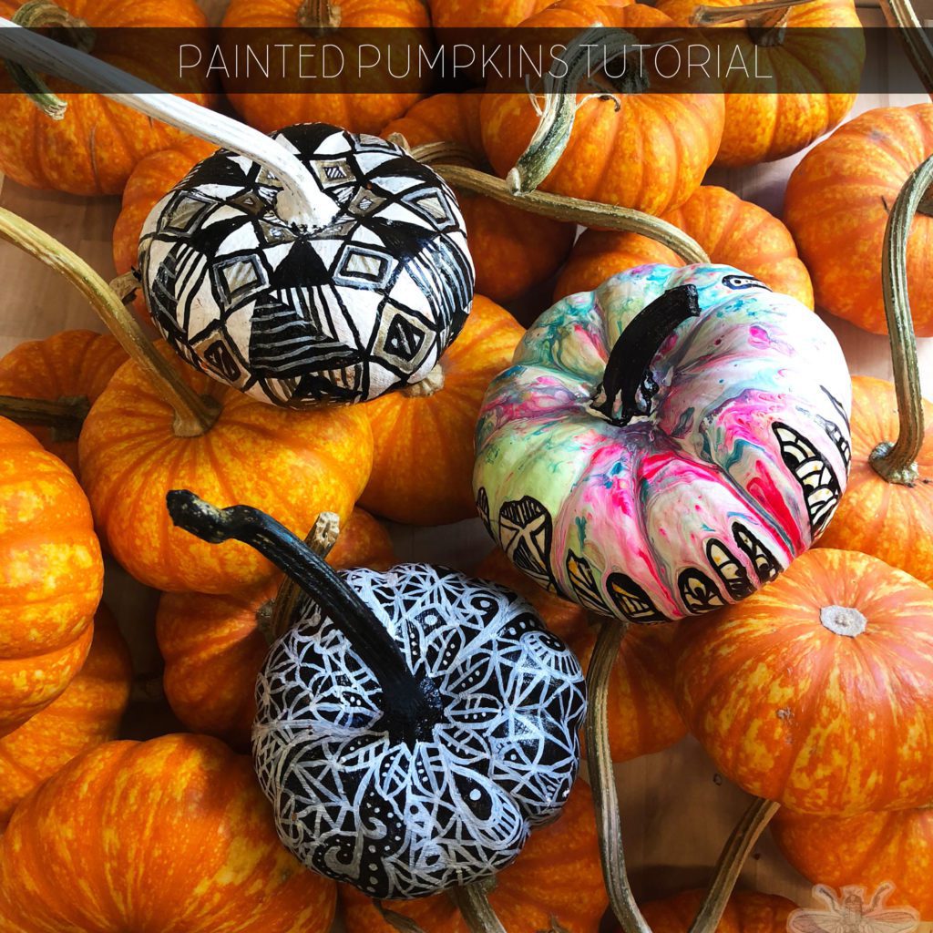 A tutorial on how to artistically paint pumpkins.
