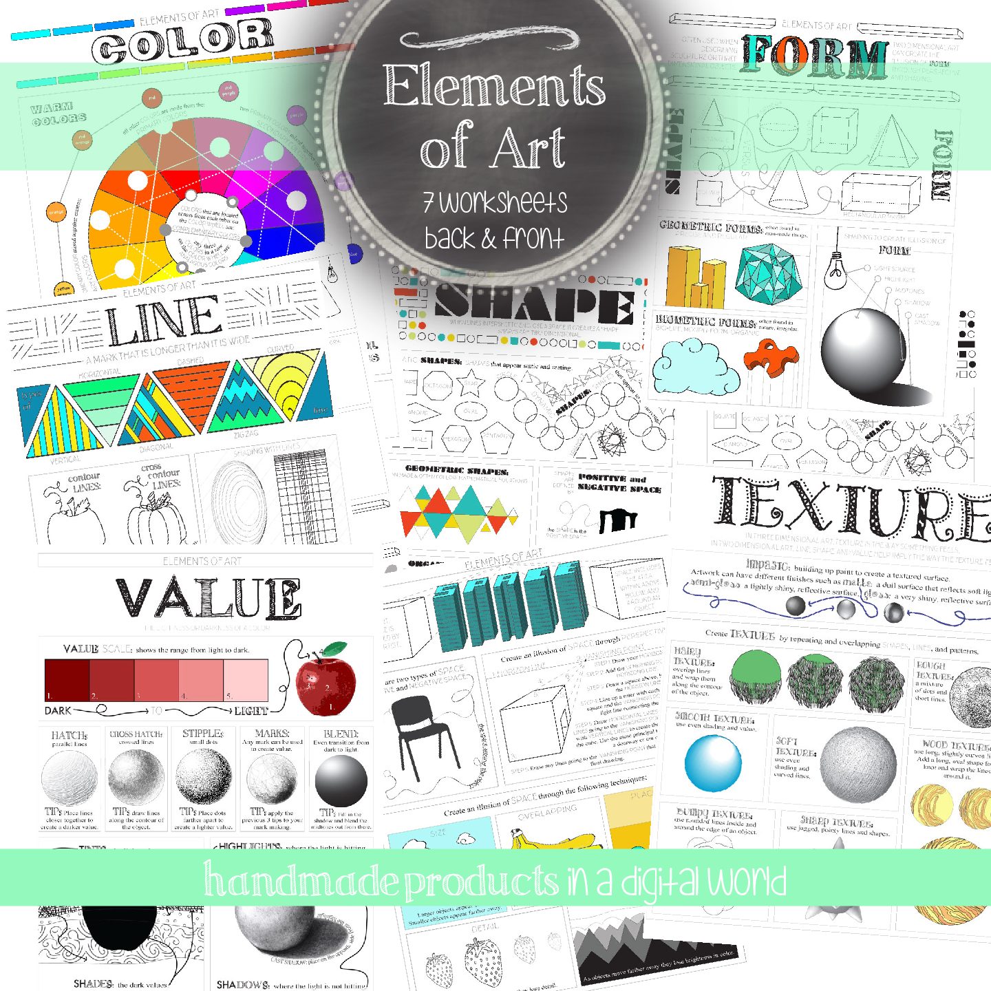 elements-of-art-worksheets-visual-art-mini-lesson-for-ms-and-hs-look