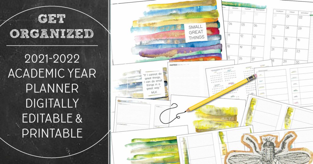 Teacher Planner for the 2021-2022 school year.