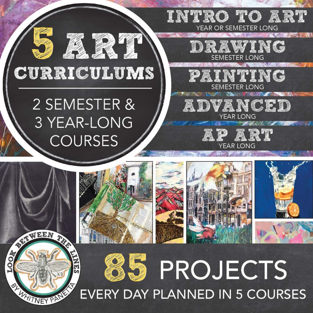 5 art curriculums for high school with 85 projects!