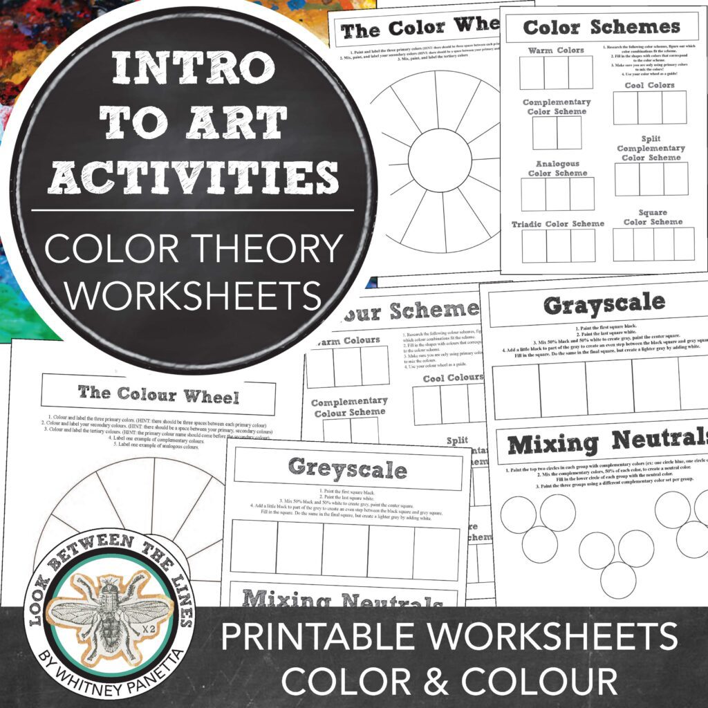 Mixing color worksheet. Learning about color. Mixing colors