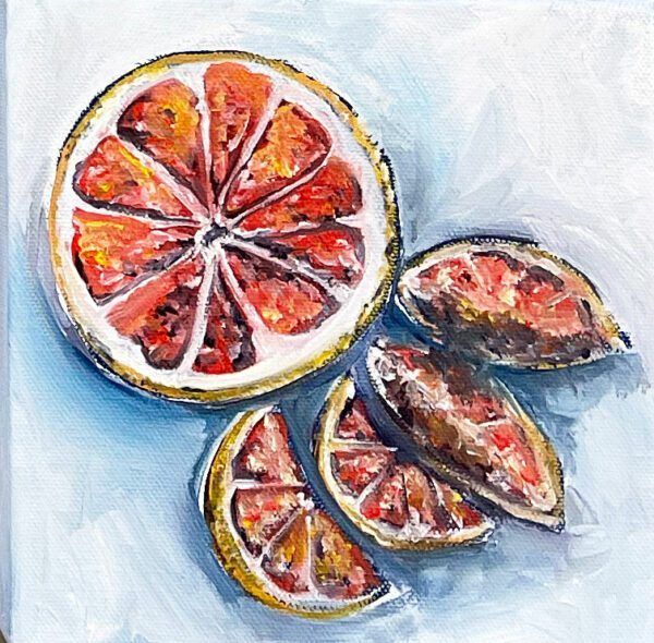 grapefruit oil painting