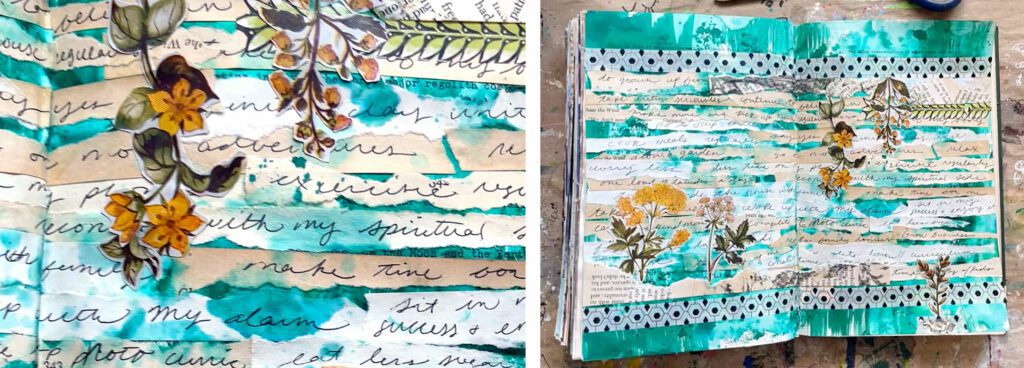 Art journal using my new collection!