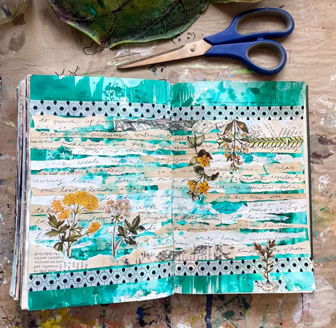 Visual Journal, Junk Journal Ideas - Look between the lines