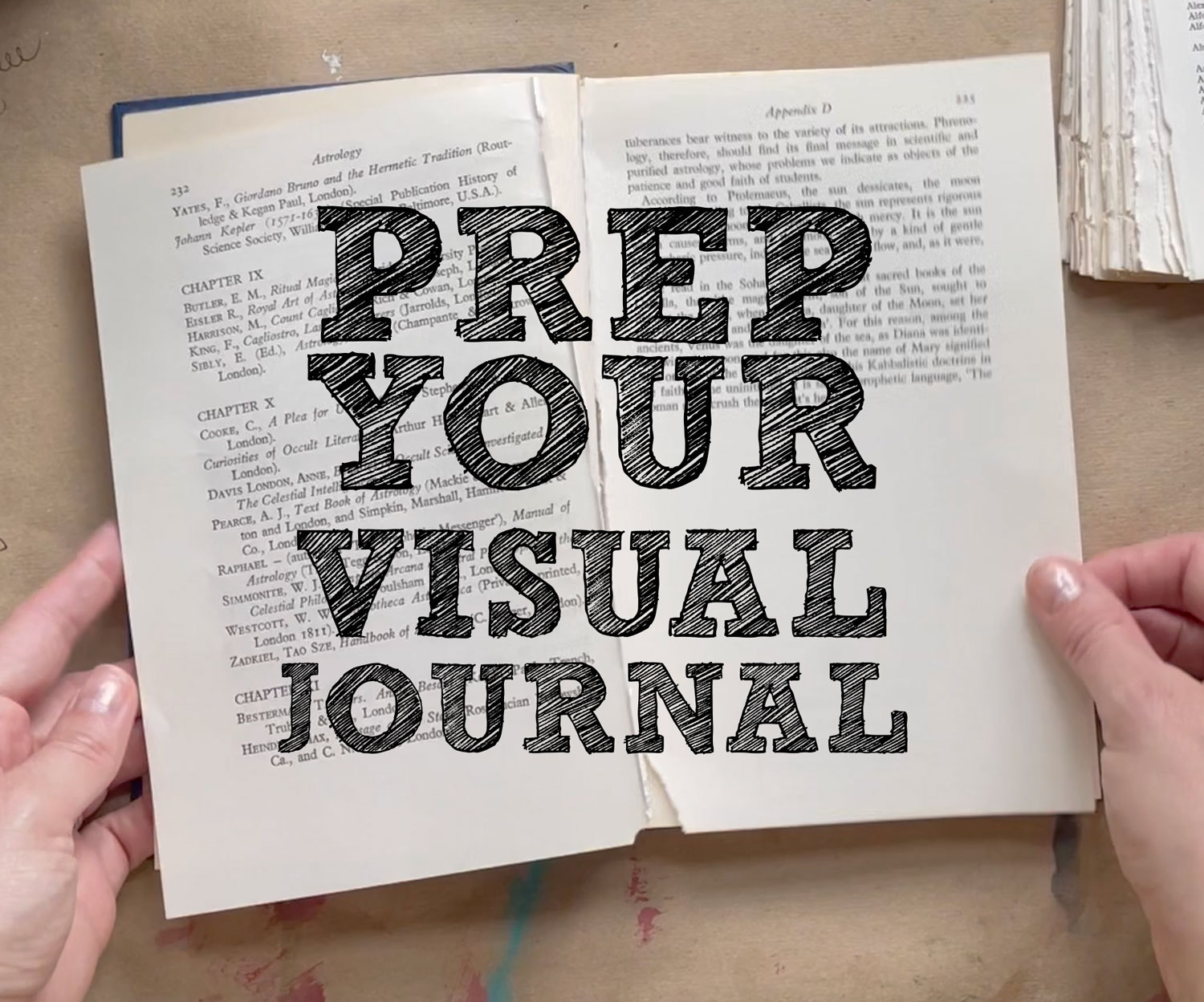 How To Prep Your Altered Book - Look between the lines