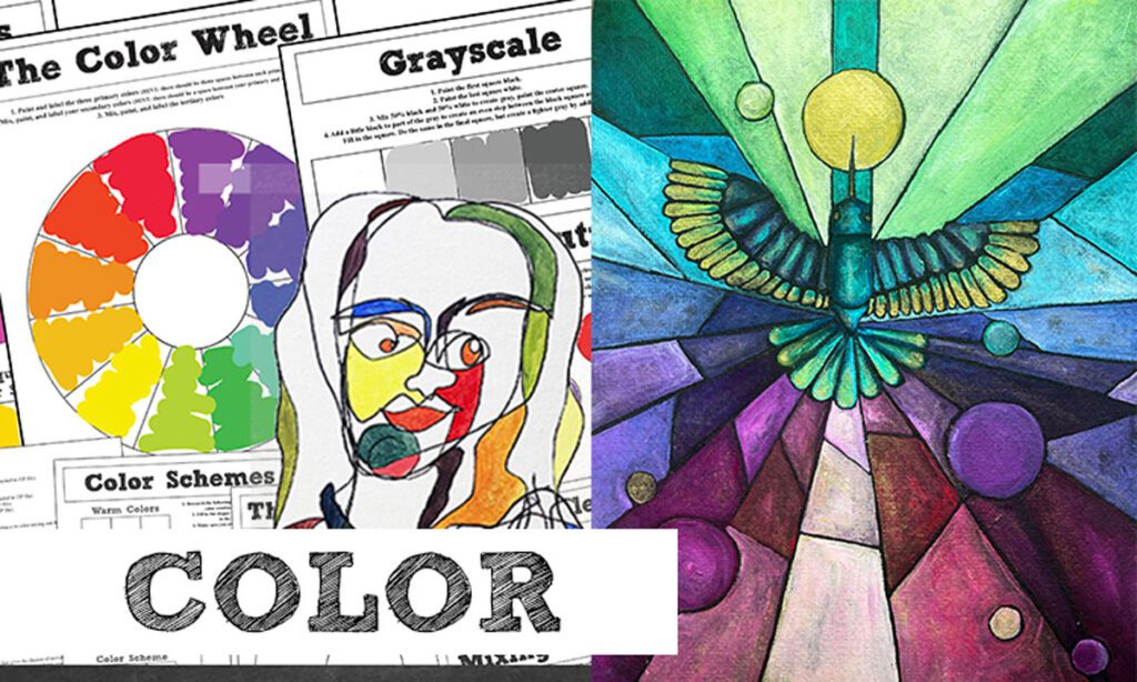 Middle school art curriculum thumbnail-element of art color