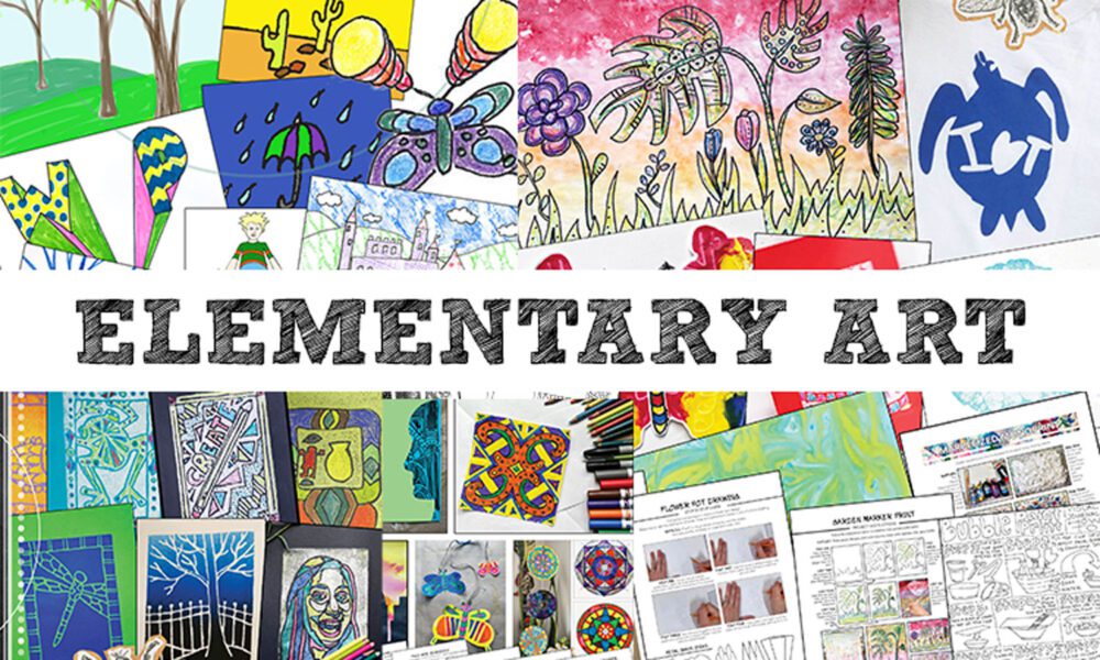 Elements of Art Elementary Art Lessons - Look between the lines