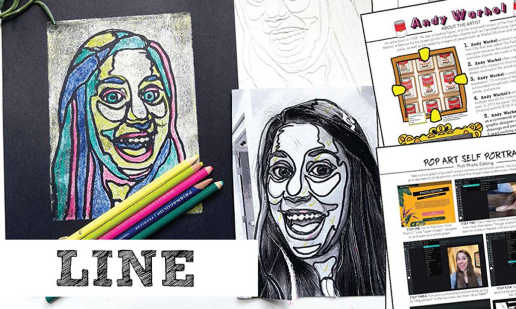 Middle school art curriculum thumbnail-element of art line