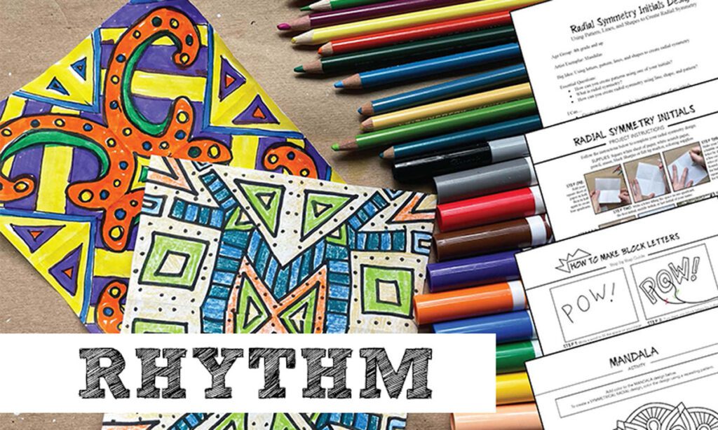 Middle school art curriculum thumbnail-principle of design rhythm