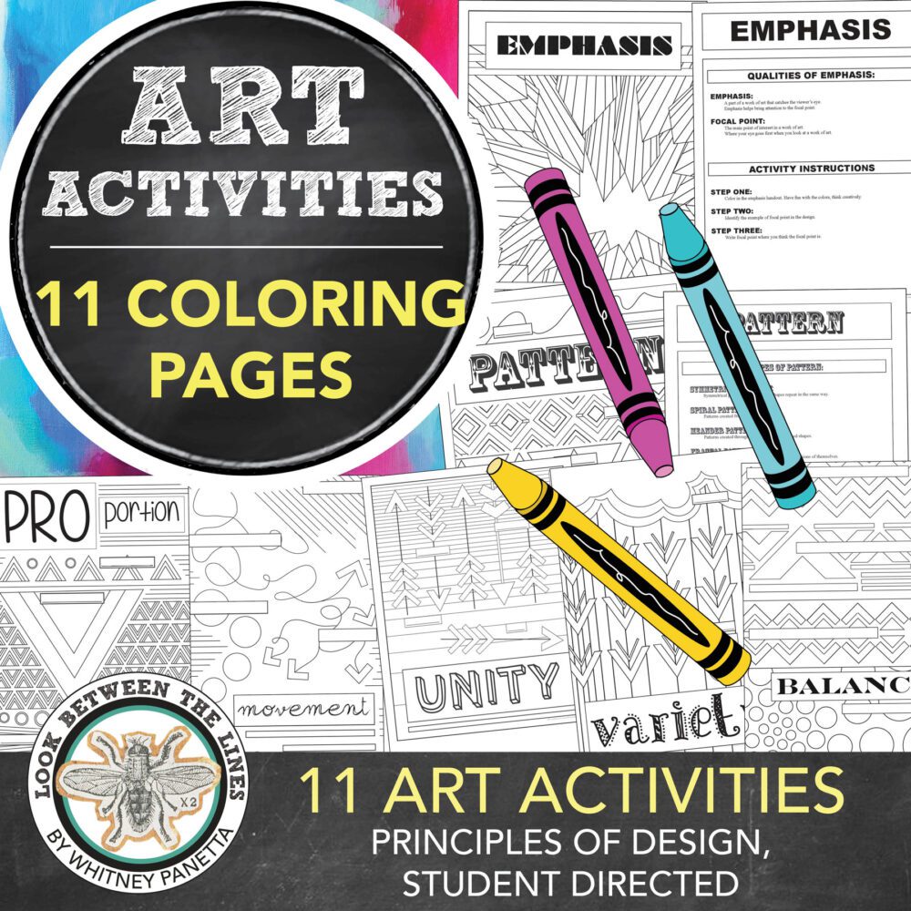 Principles of design coloring sheets thumbnail