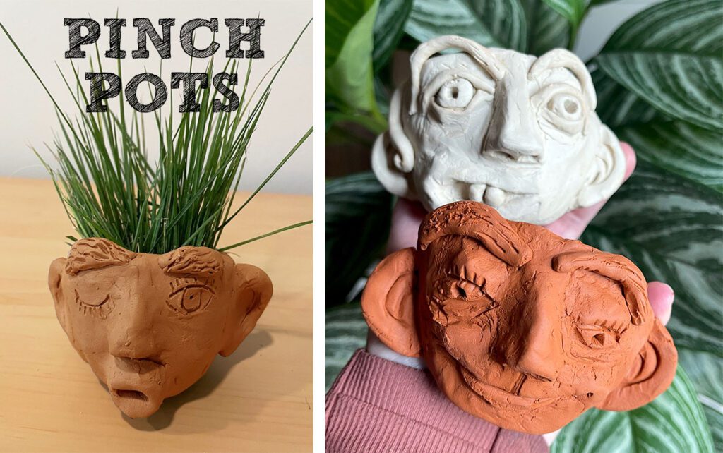 Flower pot pinch pot clay project ideas thumbnail
