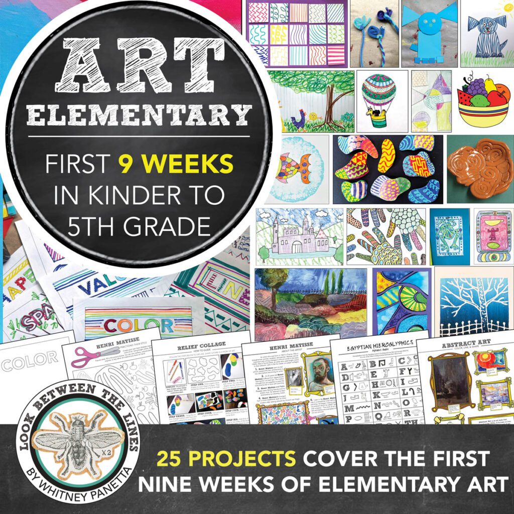 Elementary Art Curriculum: First 9 Weeks K-5 Art Unit - Look between ...