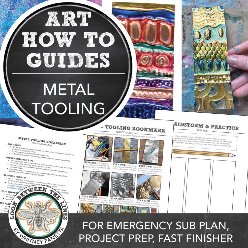 Sculpture activity, metal tooling bookmark thumbnail